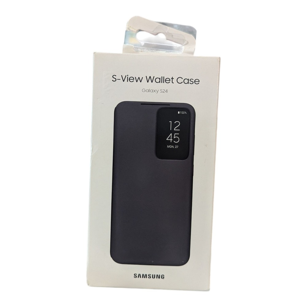 T5-O GENUINE Samsung S-View Wallet Cover Case‎ for Galaxy S24+ Plus  Black